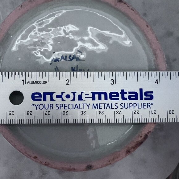 Ceramic 7" Jar Canister Lid Floral Geometric Pink/Blue/White Artisan Talavara - Picture 6 of 8